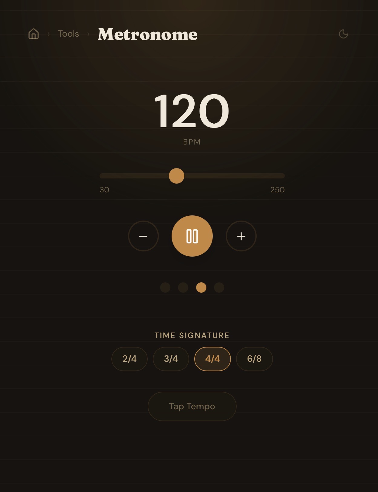 Tuner & Metronome — Metronome with tap tempo
