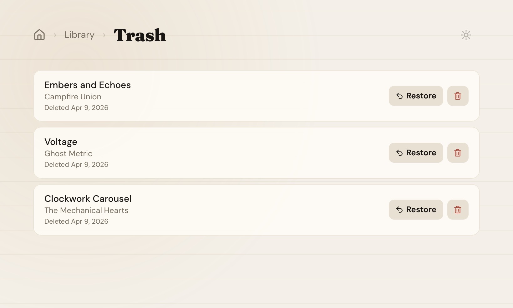 Trash & Recovery screenshot